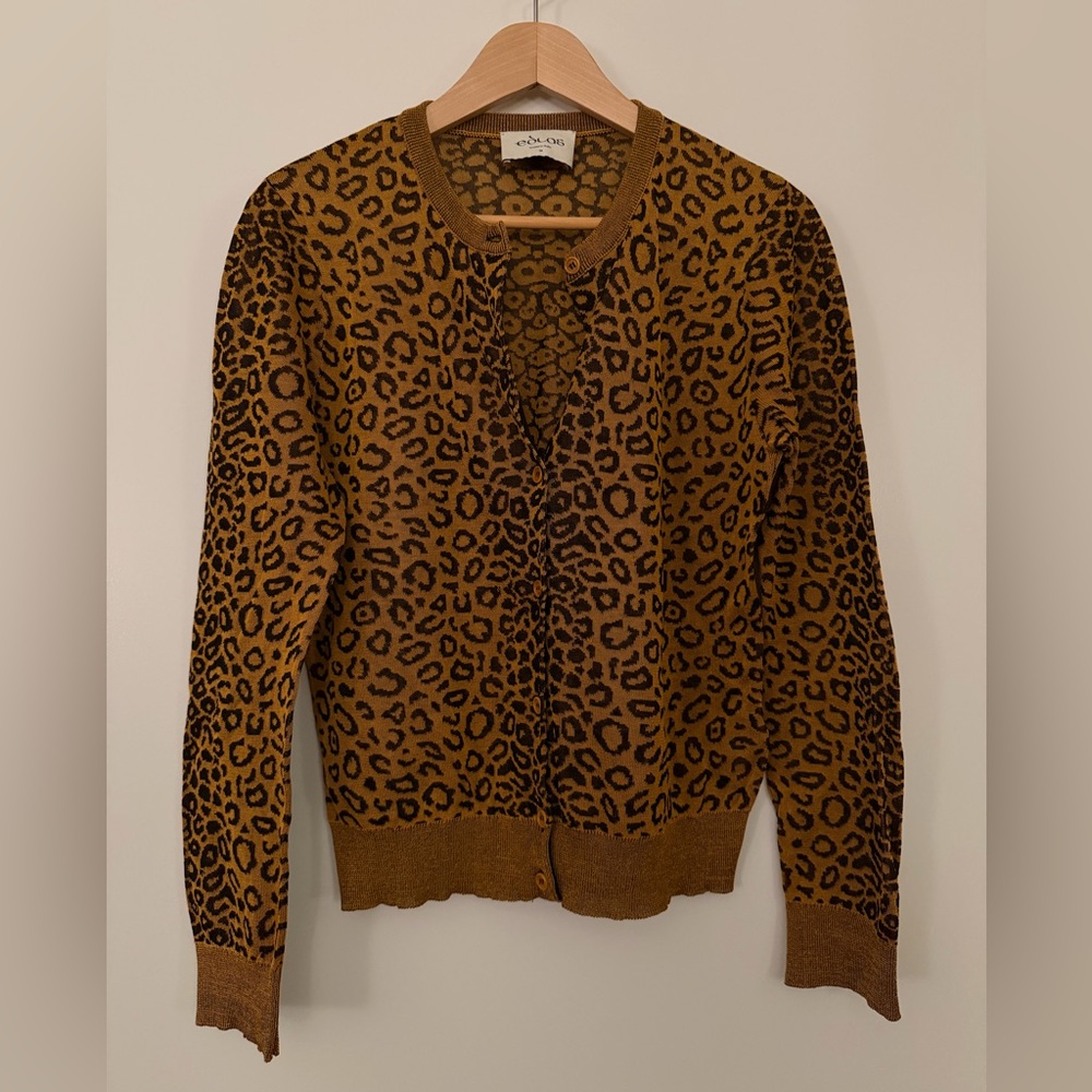 eòlas Alessandro Leopard Brown and Black Knit Sweater